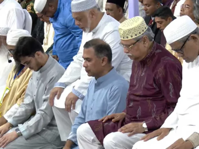 জাতীয় ঈদগাহে রাষ্ট্রপতি-প্রধানমন্ত্রীর নামাজ আদায়