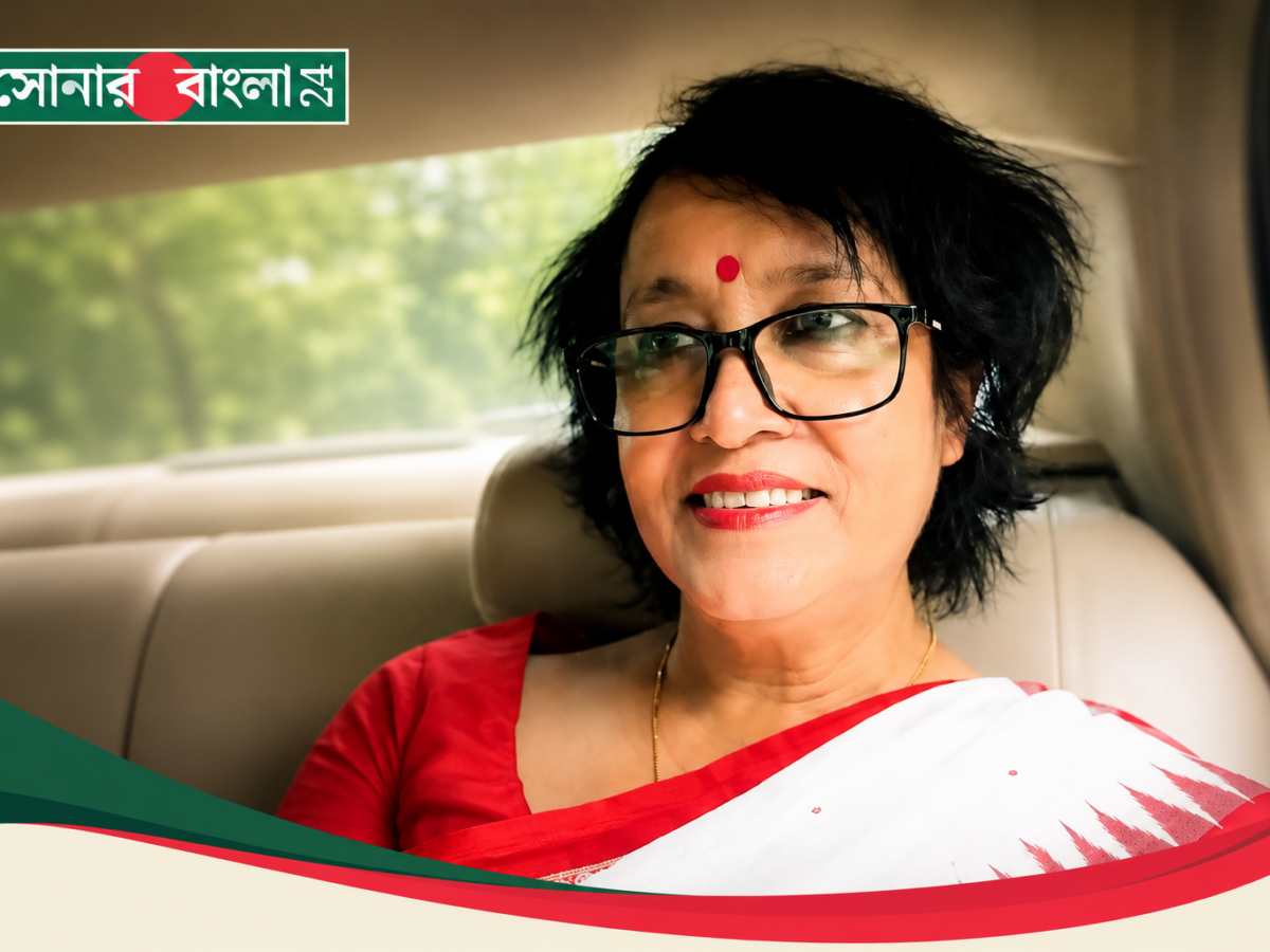 “আজি এ প্রভাতে কলিকাতা অভিমুখে যাত্রা করিলাম”: লাল পাড় সাদা শাড়ি পরে অপেক্ষমান শহরের দিকে রওয়ানা দিলেন তসলিমা