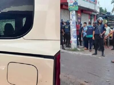 কুষ্টিয়ার প্রধানমন্ত্রী আমির হামজার গাড়িতে হামলা, ভাঙচুর