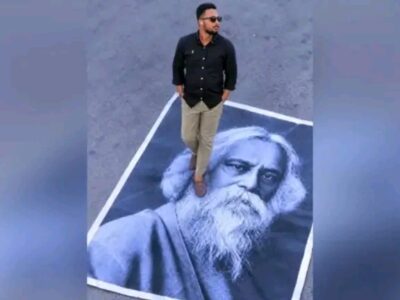 জাতির শত্রু রবীন্দ্রনাথ? বিশ্বকবির ছবি পায়ের নিচে রেখে ফেসবুকে ঘৃণ্য পোস্ট ছাত্রদল নেতার,  বহিষ্কার